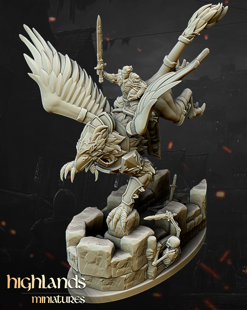 Duke on Grifin, Highlands Miniatures