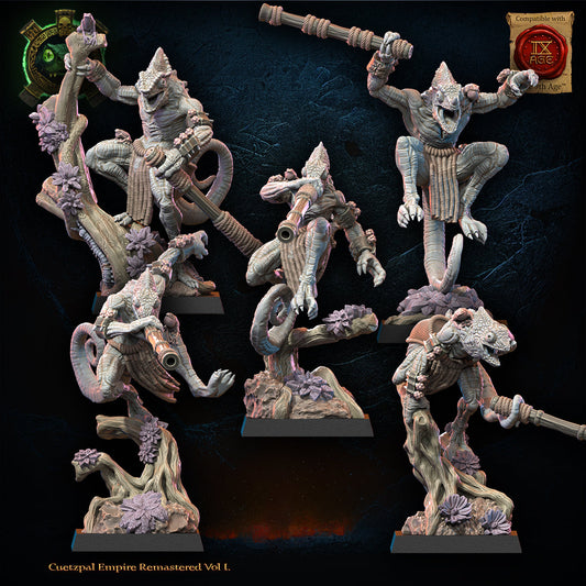 Kuaxotl Unit with blowpipes, Lost Kingdom Miniatures