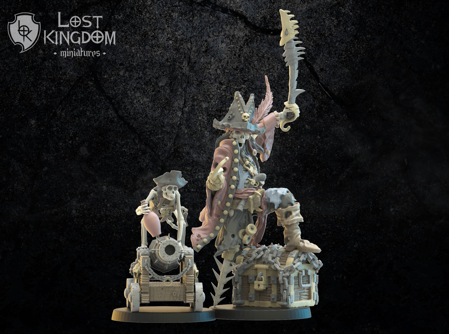 Captain "Saw Leg" & Mr. Boom, Lost Kingdom Miniatures