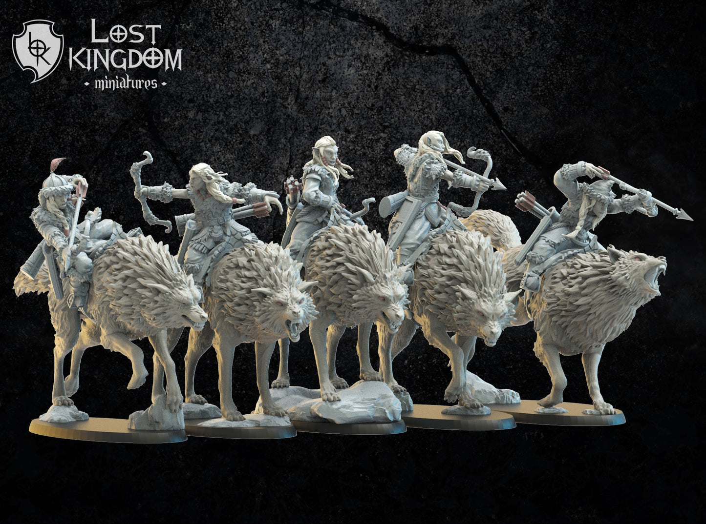 Steppe Riders On Direwolf, Lost Kingdom Miniatures
