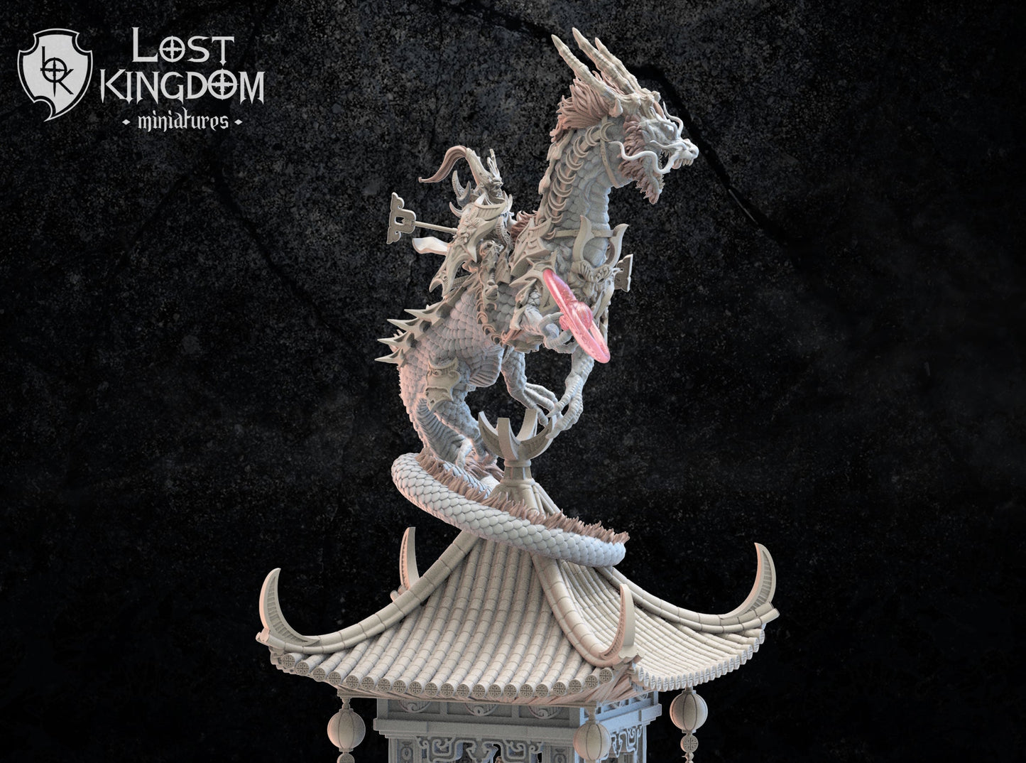 Shiro, Chieftain On Tatsu, Lost Kingdom Miniatures