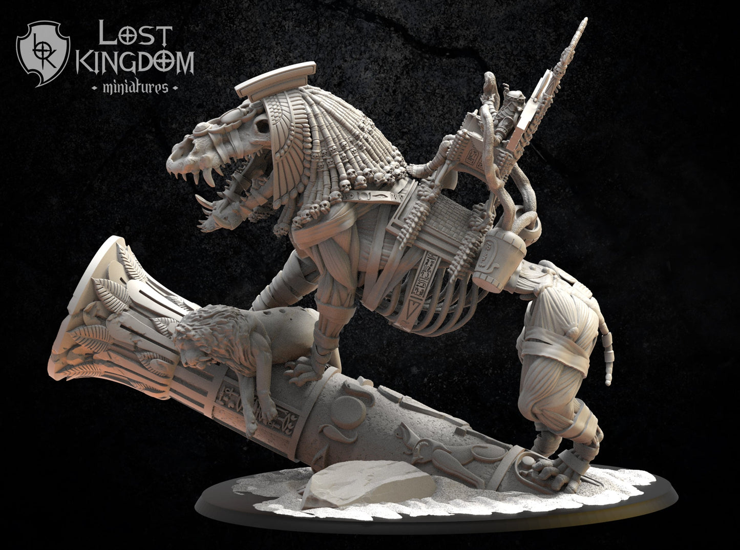 Amenhotep, The Terrible On Ammit, Lost Kingdom Miniatures