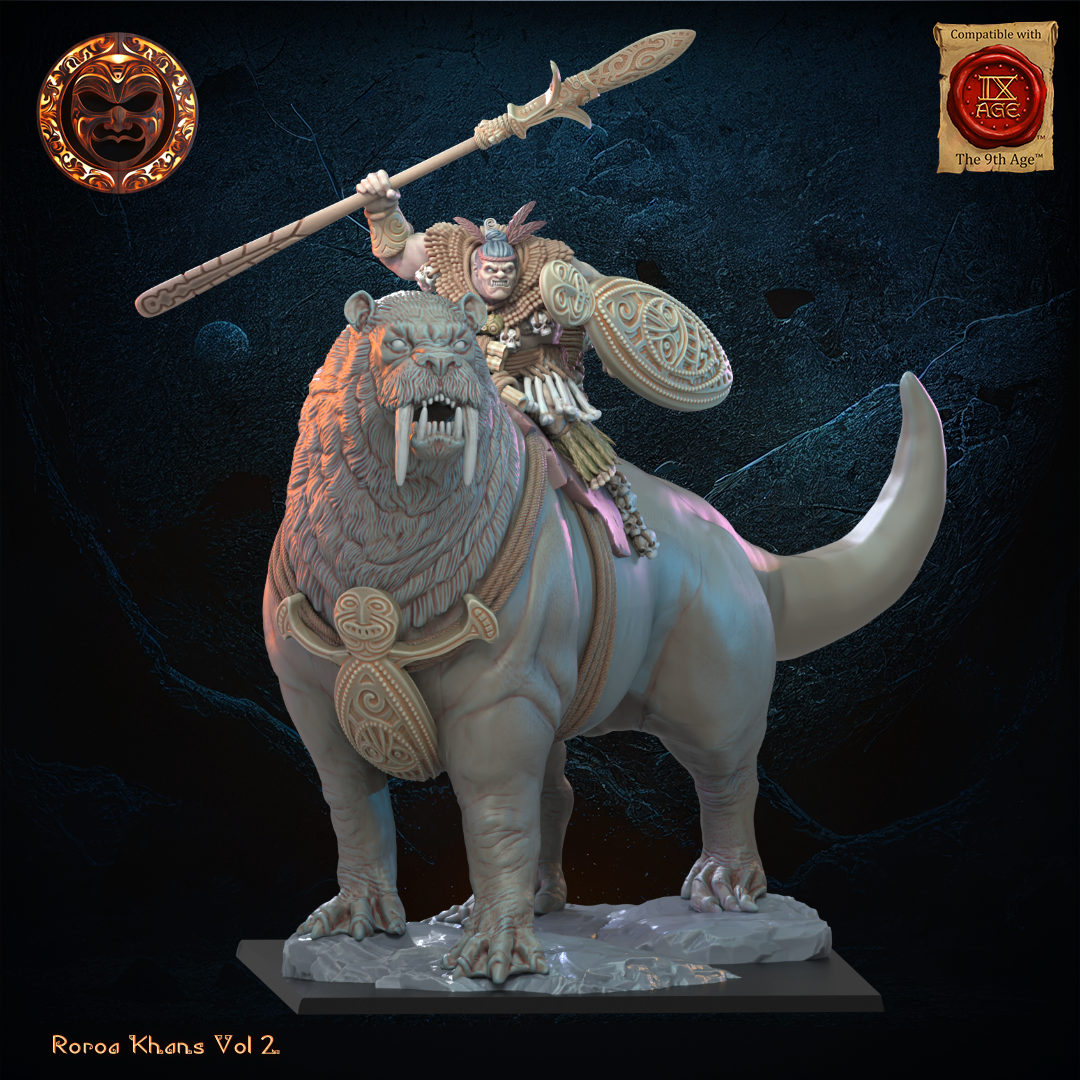 Tusker Ariki on Bunyip, Lost Kingdom Miniatures