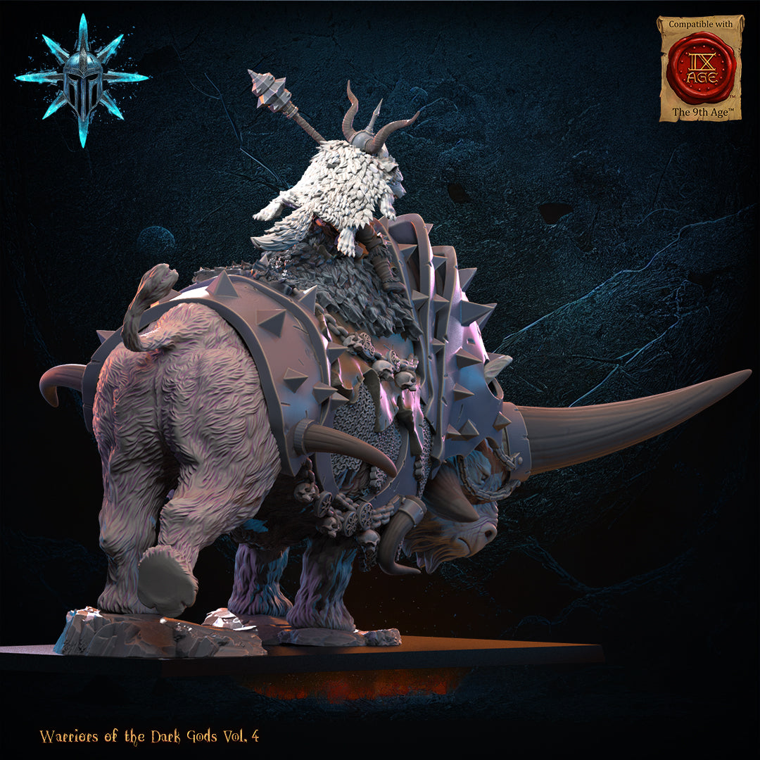 Wasteland Wooly Trihorn, Lost Kingdom Miniatures