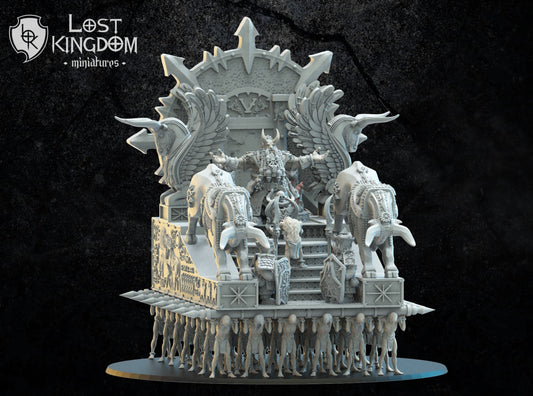 Assur, The God King On Palanquin, Lost Kingdom Miniatures