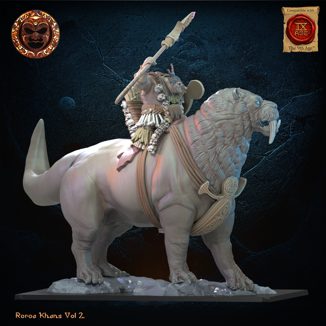 Tusker Ariki on Bunyip, Lost Kingdom Miniatures