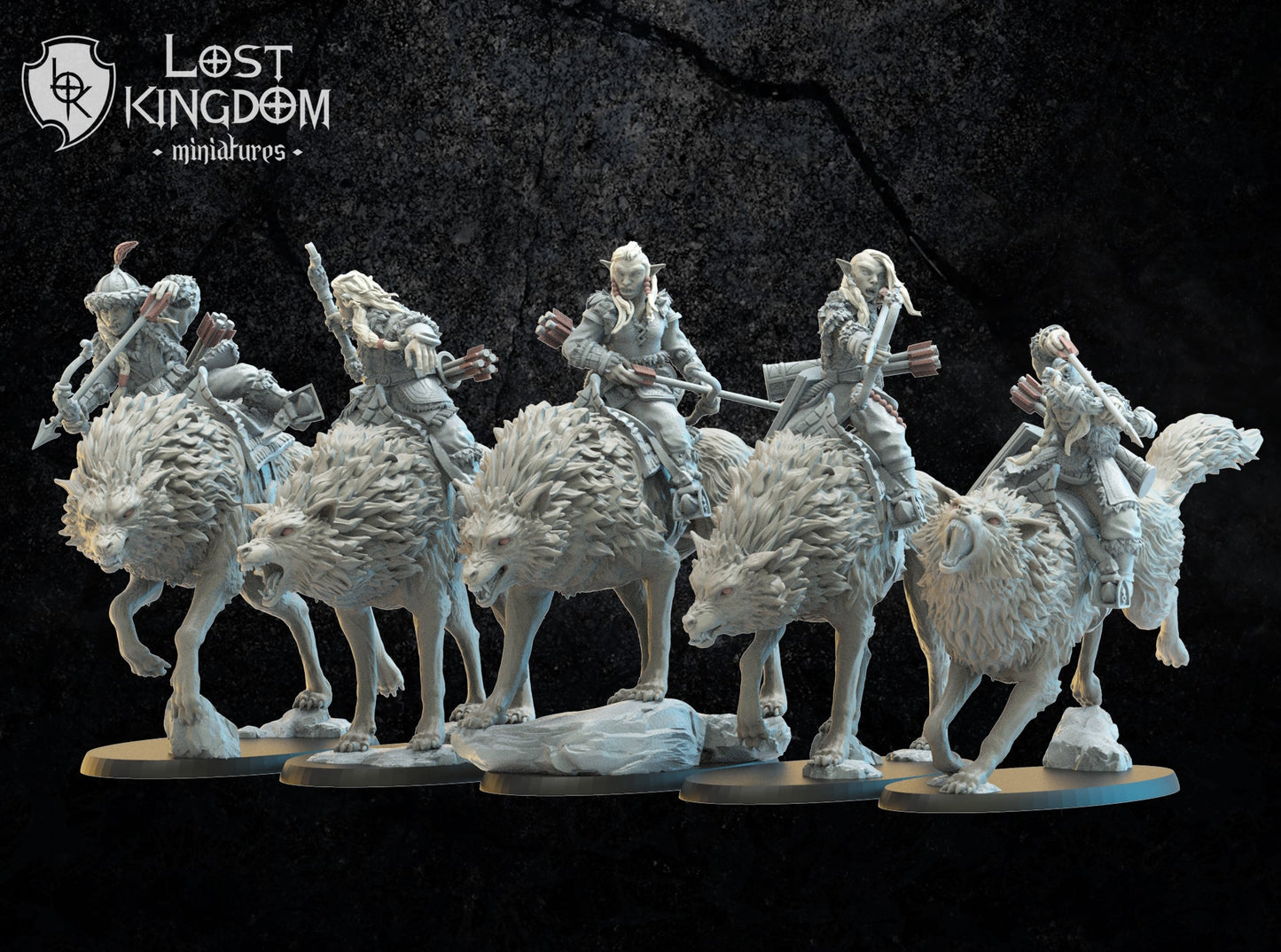 Steppe Riders On Direwolf, Lost Kingdom Miniatures