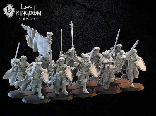 Calix Knights On Foot, Lost Kingdom Miniatures