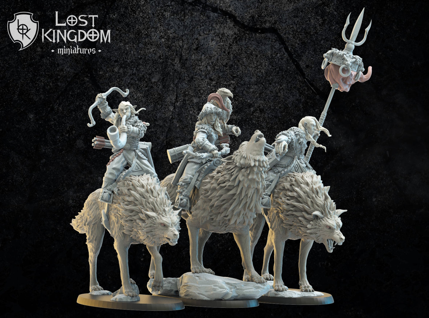 Steppe Riders On Direwolf, Lost Kingdom Miniatures