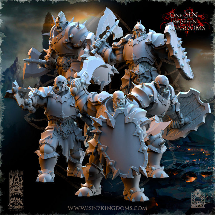 Nestah Orcs Warriors, The Beholder Miniatures