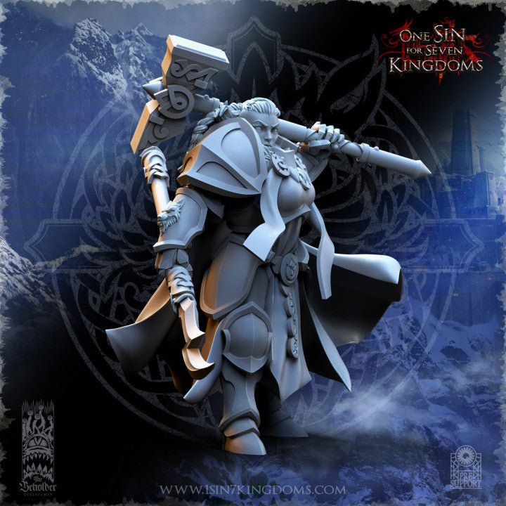 Valeskya Stormwolf Captain, The Beholder Miniatures