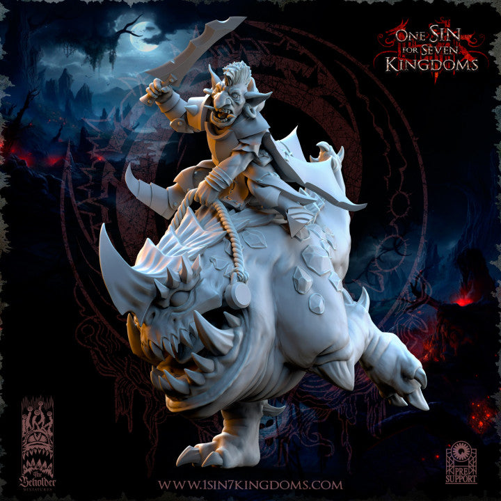 Wurtbelz, Goblin Leader on Kavehorror, The Beholder Miniatures