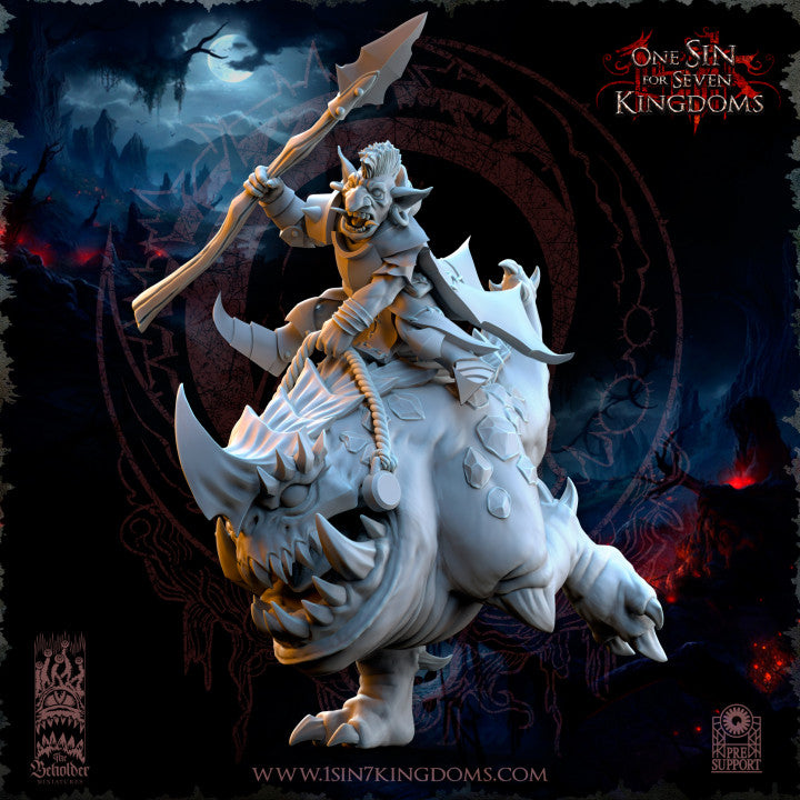 Wurtbelz, Goblin Leader on Kavehorror, The Beholder Miniatures