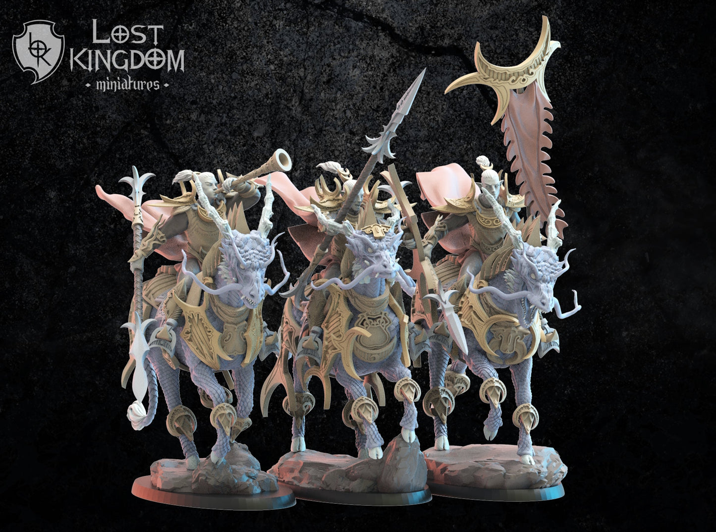 Shēdo Knights On Longma, Lost Kingdom Miniatures