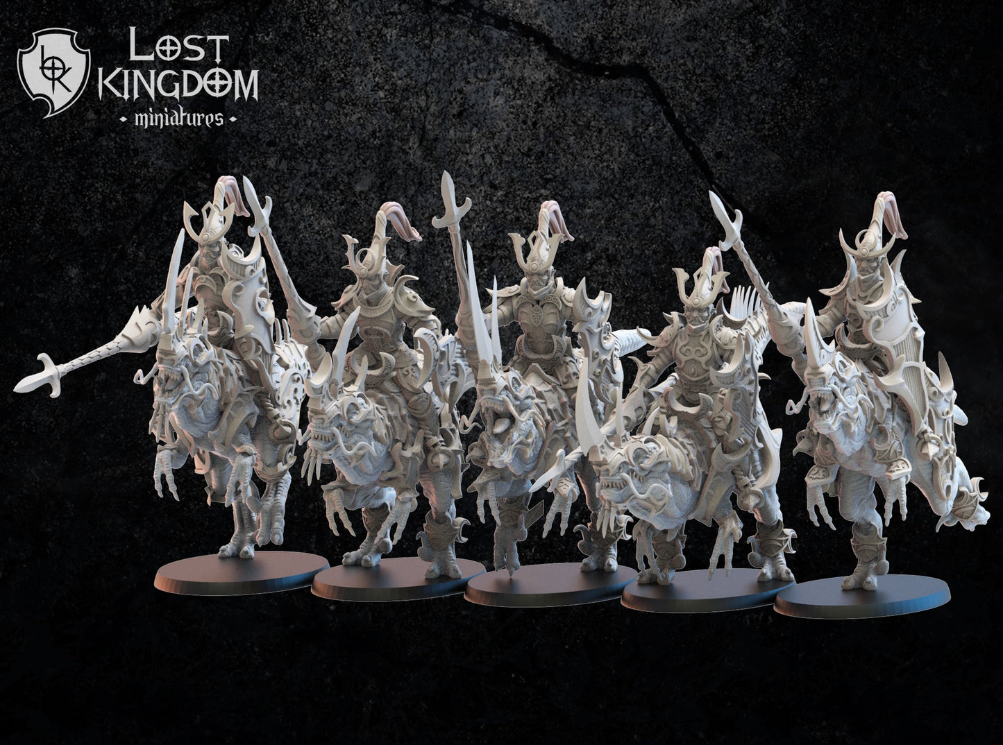 Nightfall Knights On Kyōryū, Lost Kingdom Miniatures