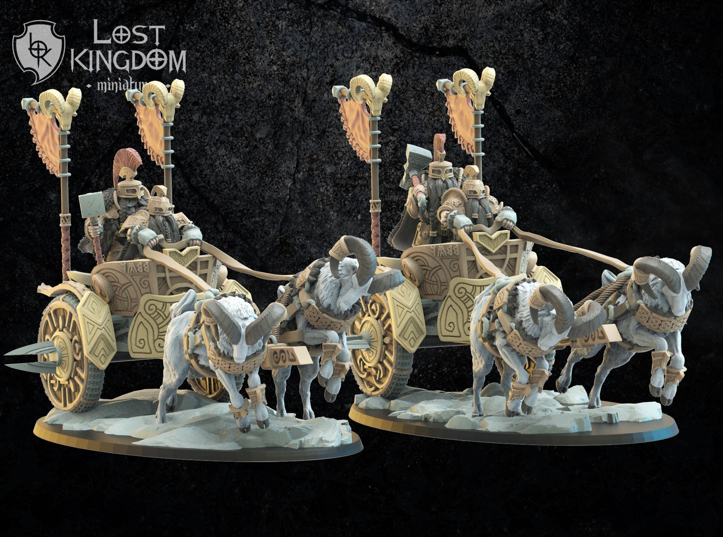 Tanngnjostr Chariots, Lost Kingdom Miniatures