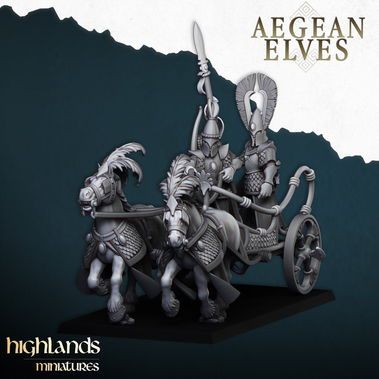 Aegean Elves Chariot, Highlands Miniatures