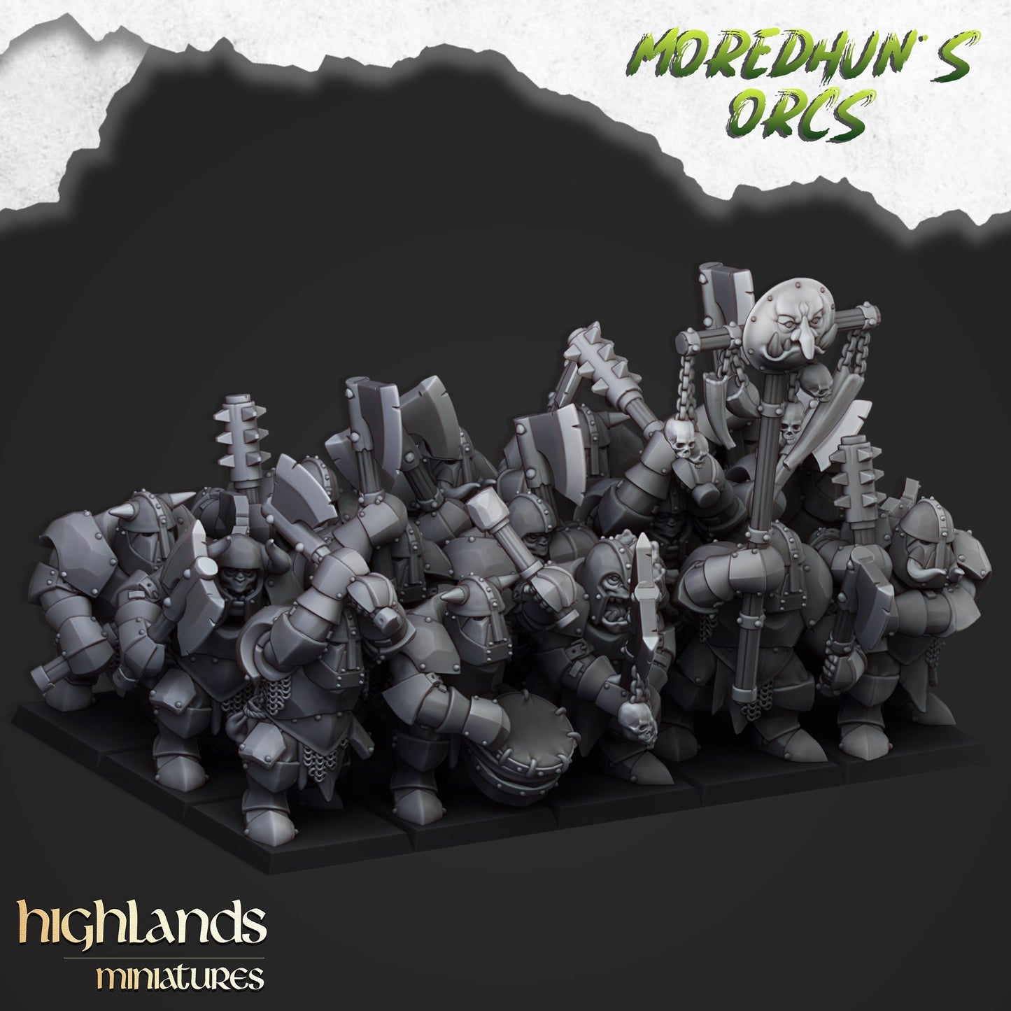Armoured orcs, Highlands Miniatures