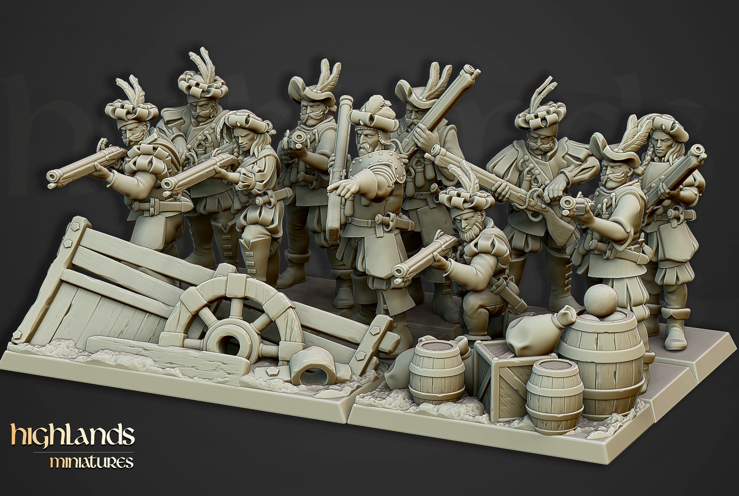 Handgunners, Highlands Miniatures
