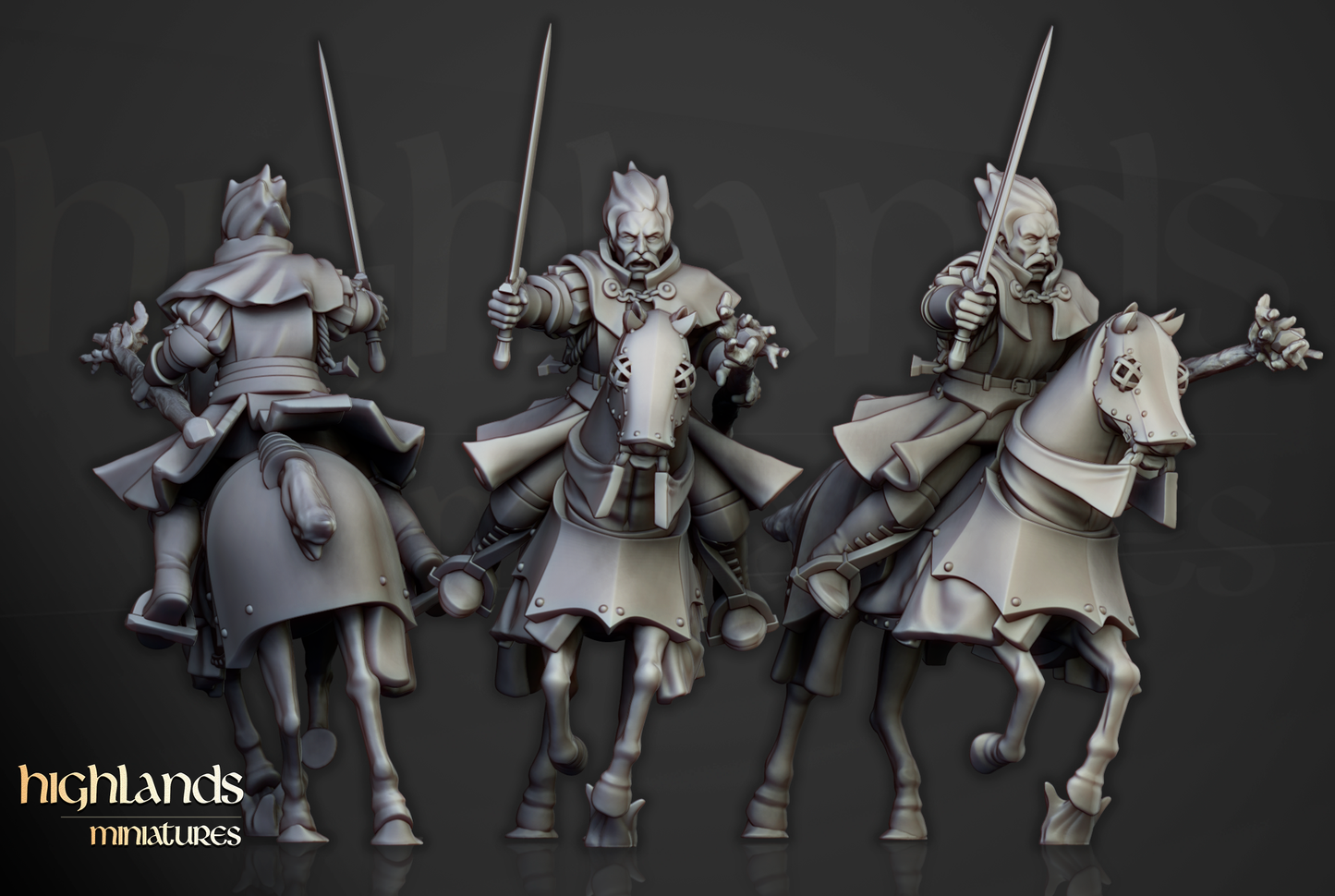 Wizard on Horse, Highlands Miniatures