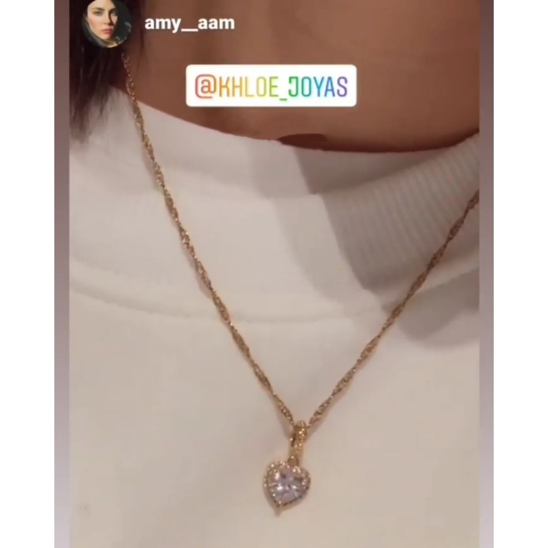 Collar Corazón Brillante