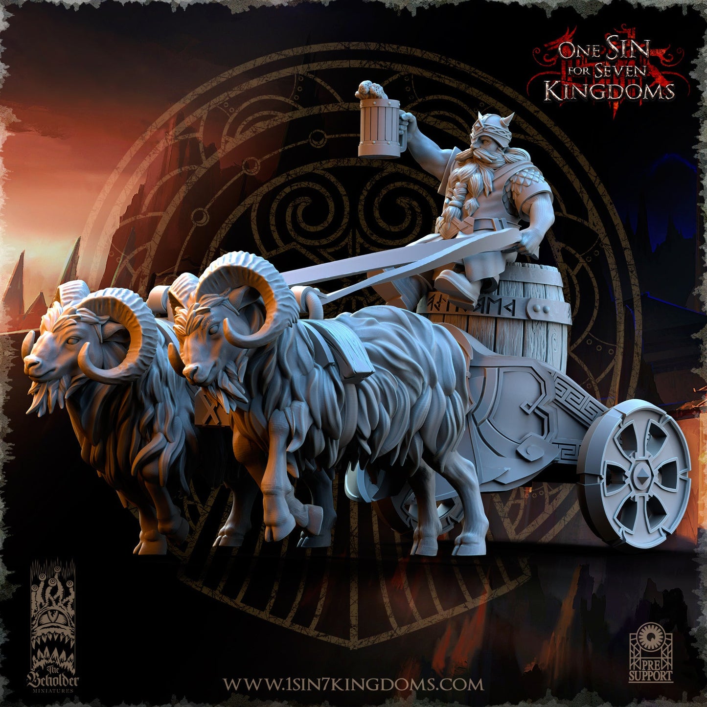 Oktobeard Fest Chariot, The Beholder Miniatures