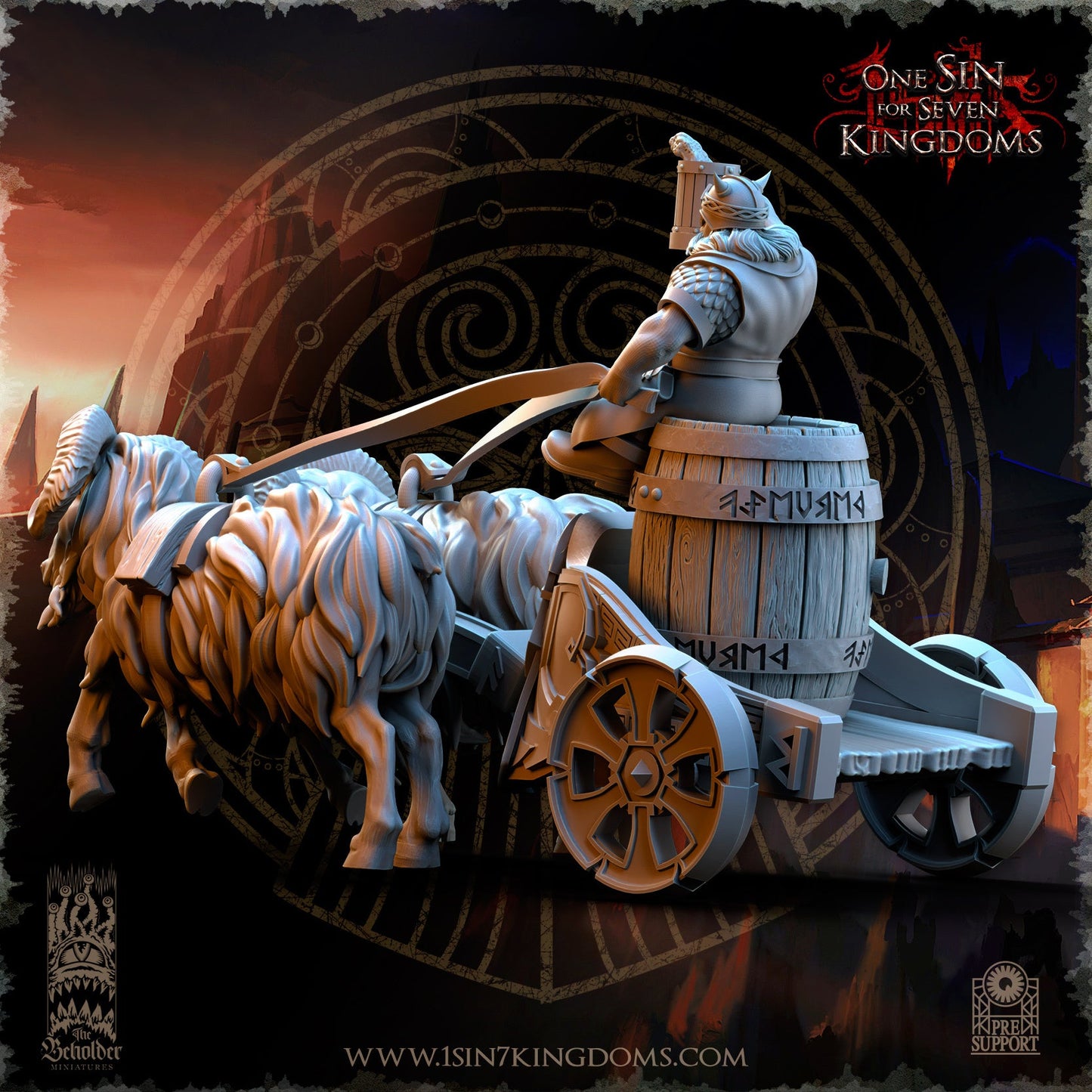 Oktobeard Fest Chariot, The Beholder Miniatures