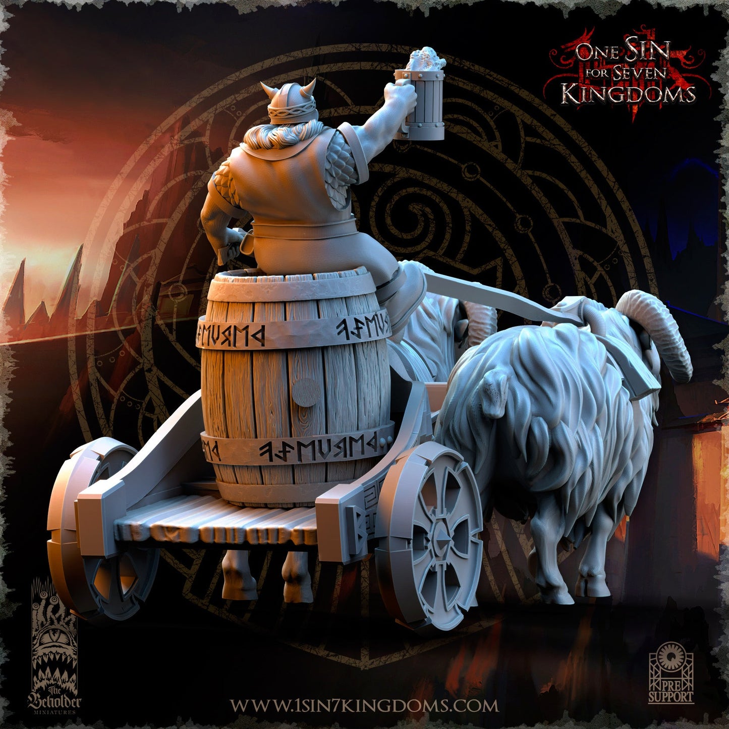 Oktobeard Fest Chariot, The Beholder Miniatures