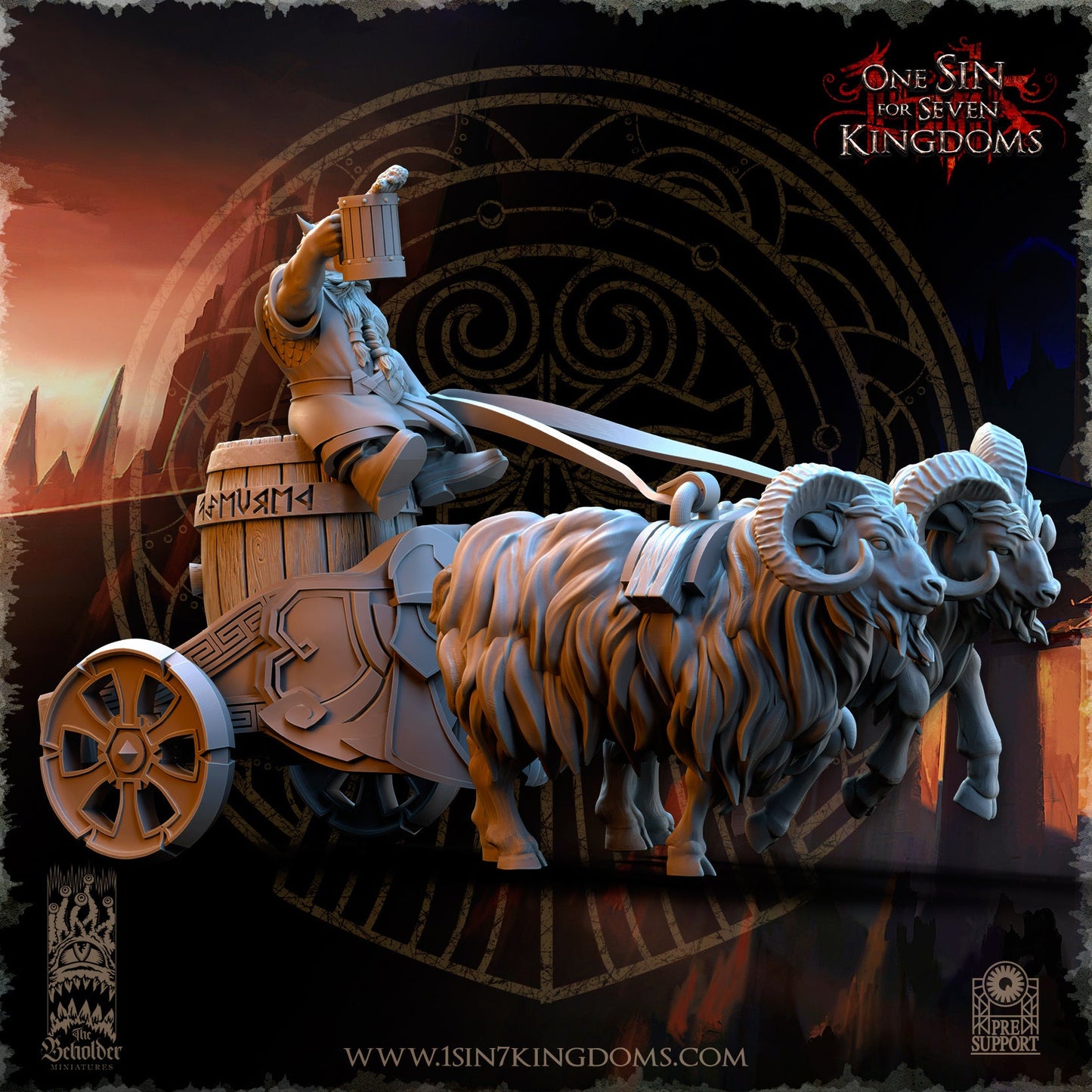 Oktobeard Fest Chariot, The Beholder Miniatures