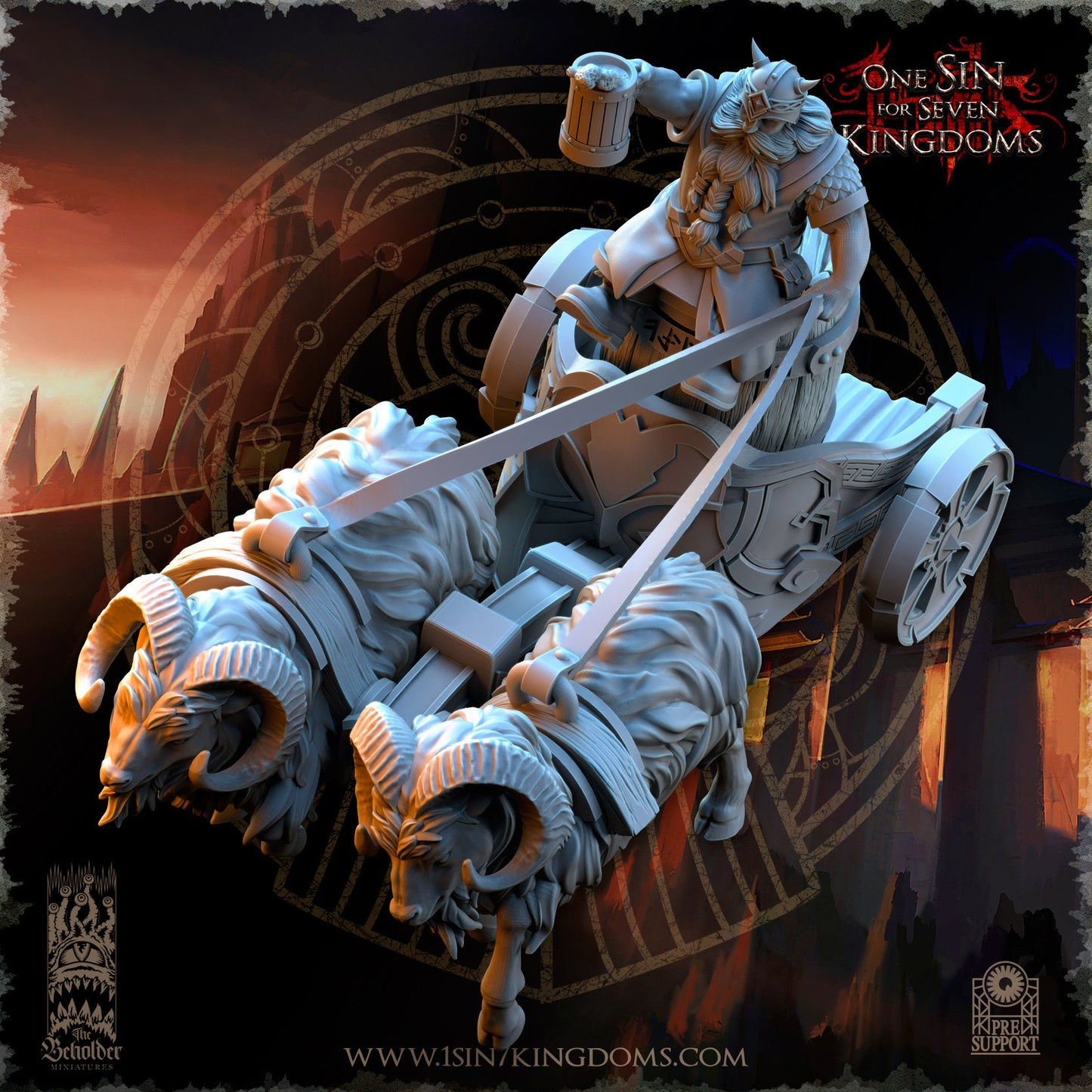 Oktobeard Fest Chariot, The Beholder Miniatures