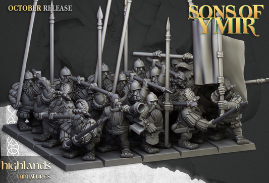 Dwarf Pikemen, Highlands Miniatures