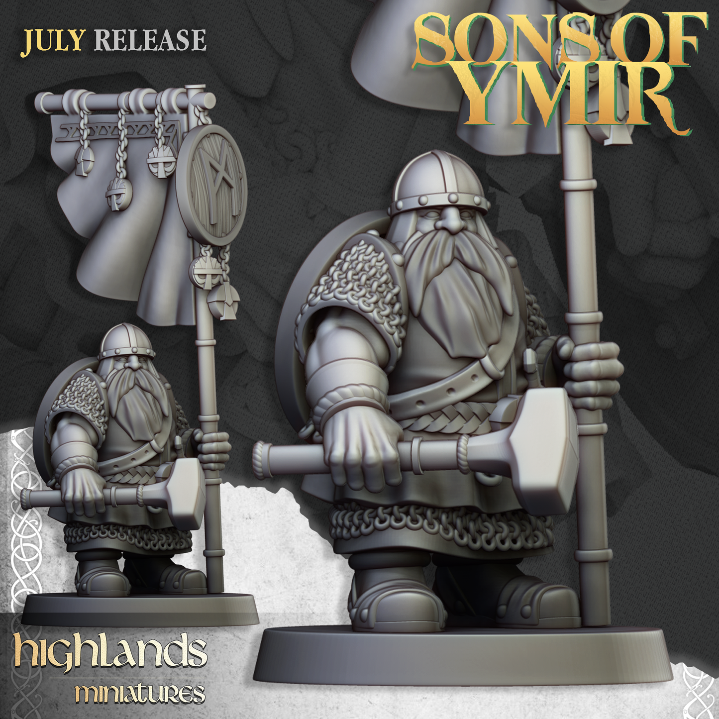 Dwarf Warriors Great Weapons, Highlands Miniatures