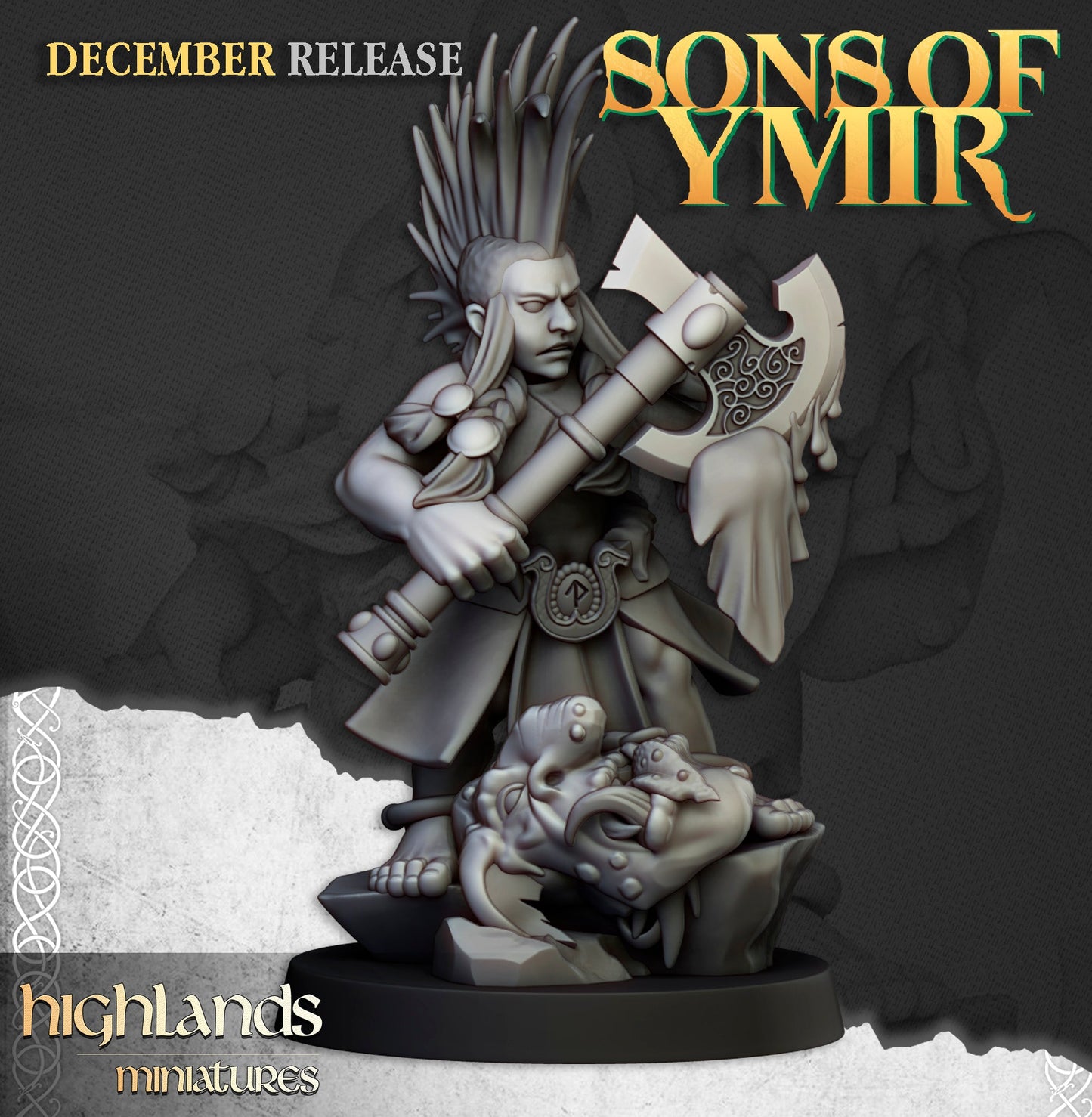 Dwarf Trollseeker female, Highlands Miniatures