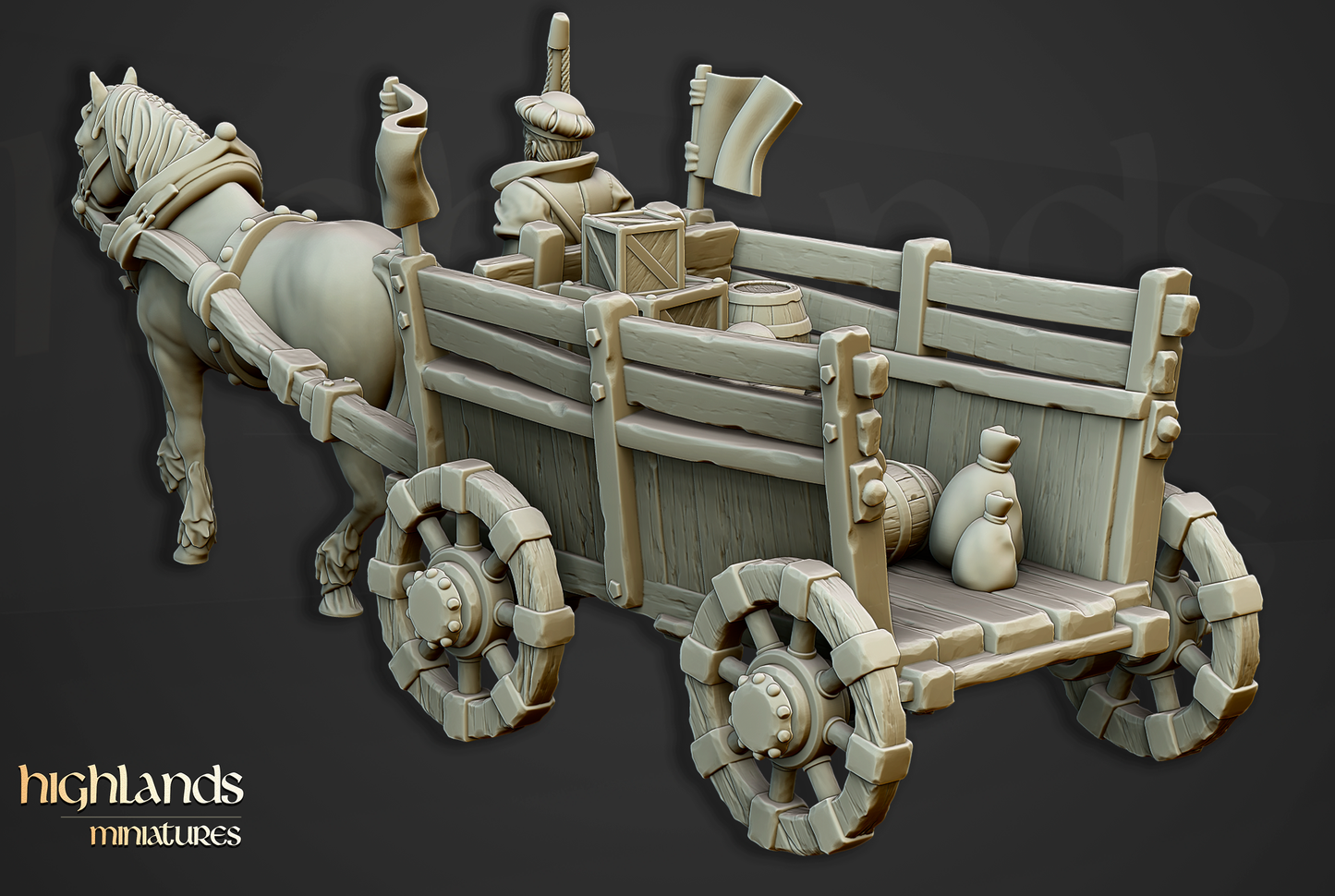 Wagon, Highlands Miniatures