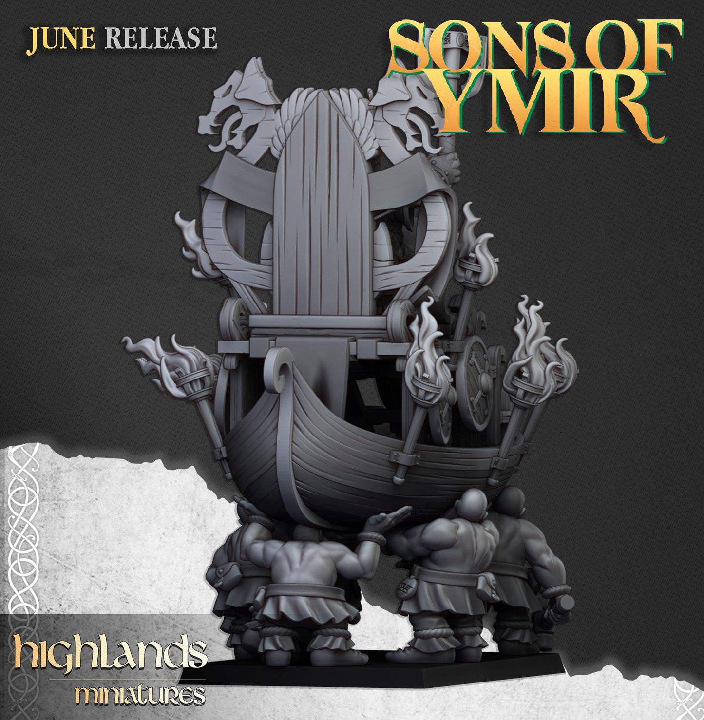 Great Dwarf King on Throne, Highlands Miniatures