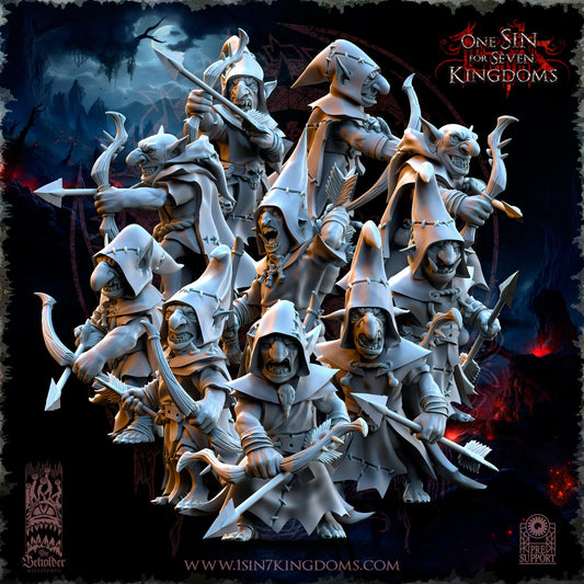 The Black Horde Goblins Archers, The Beholder Miniatures