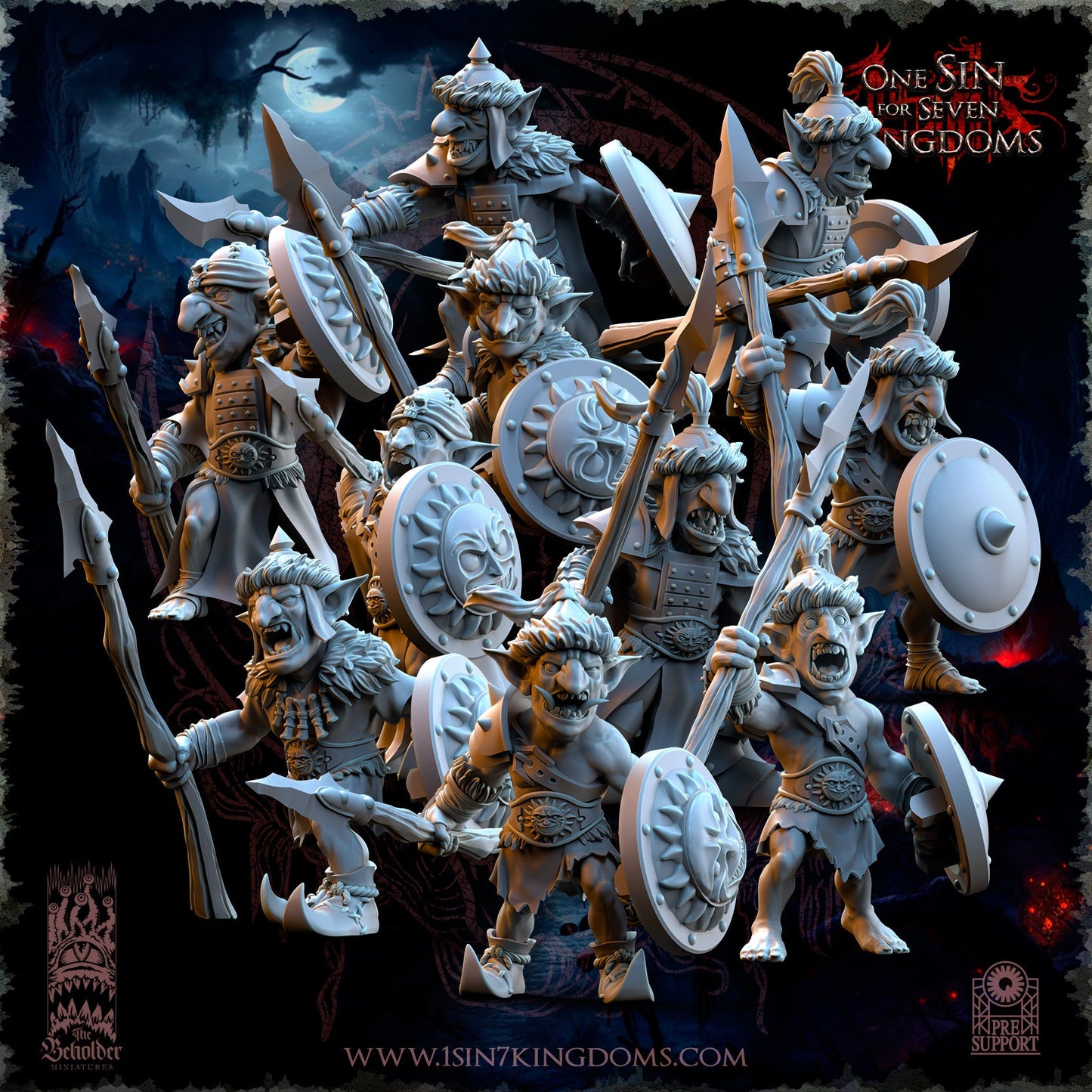 The Black Horde Goblins Desert Warriors, The Beholder Miniatures
