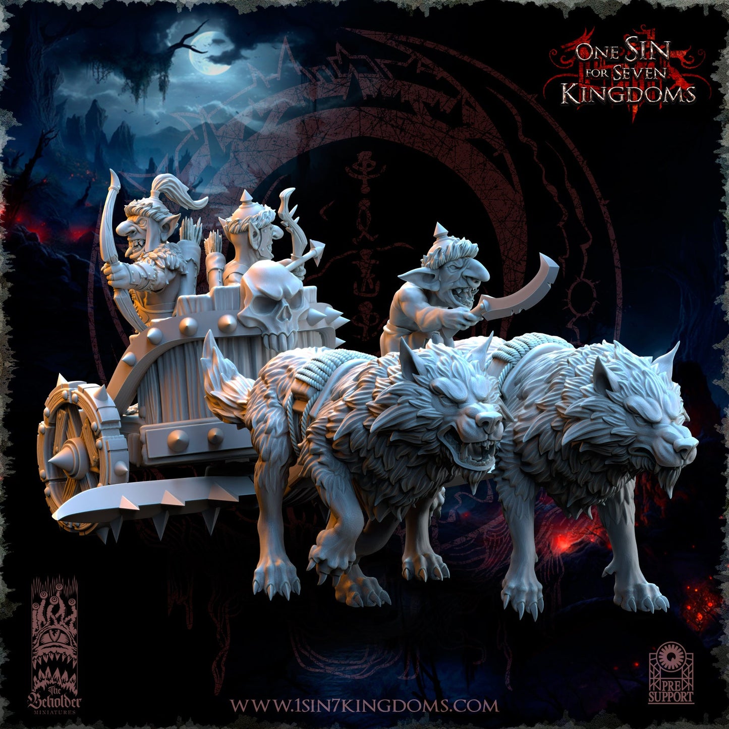 The black horde War Chariots, The Beholder Miniatures