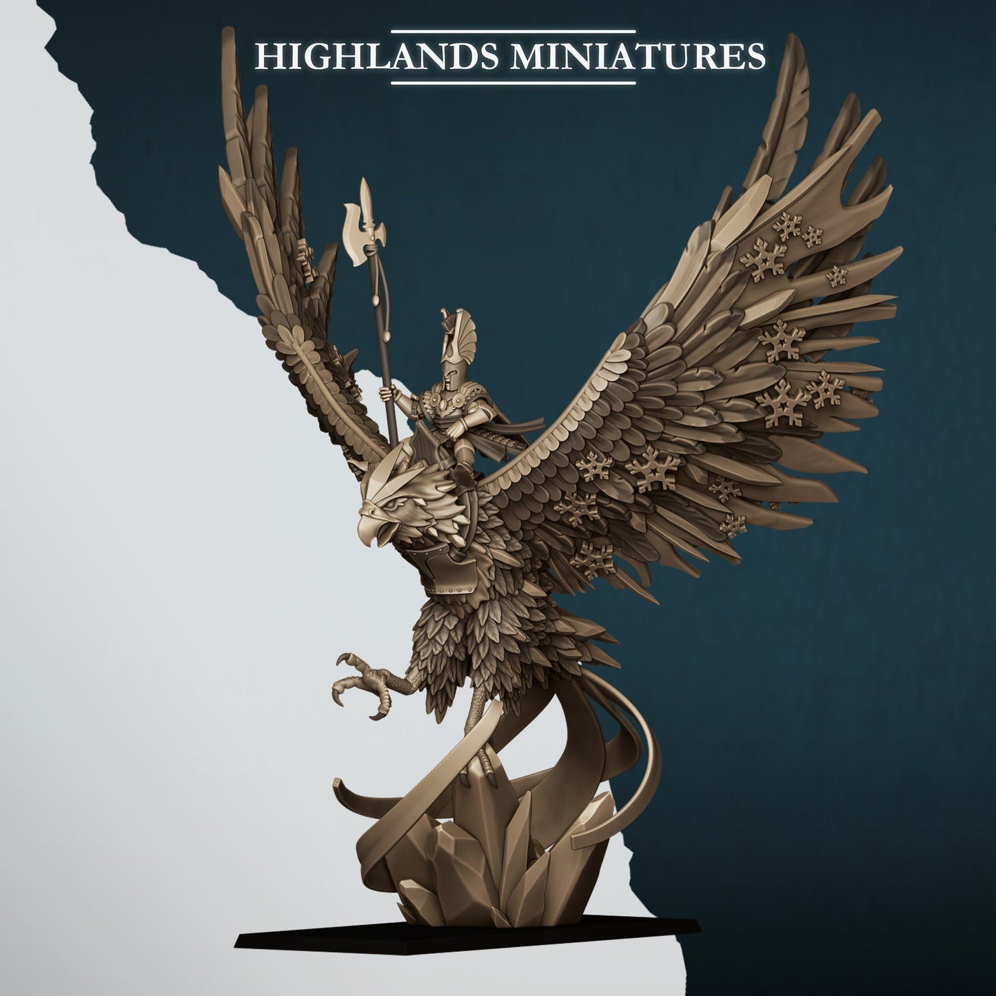 Aegean Lord on Ice Phoenix, Highlands Miniatures