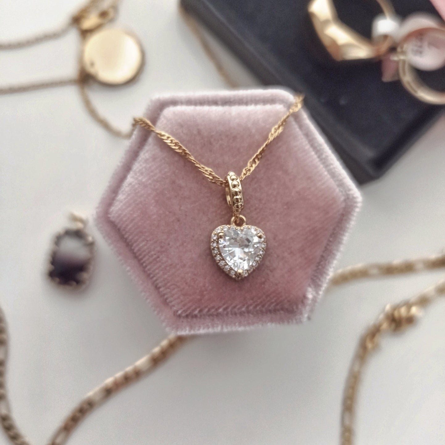 Collar Corazón Brillante