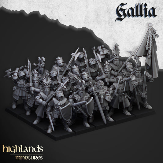 Knights of Gallia on foot, Highlands Miniatures