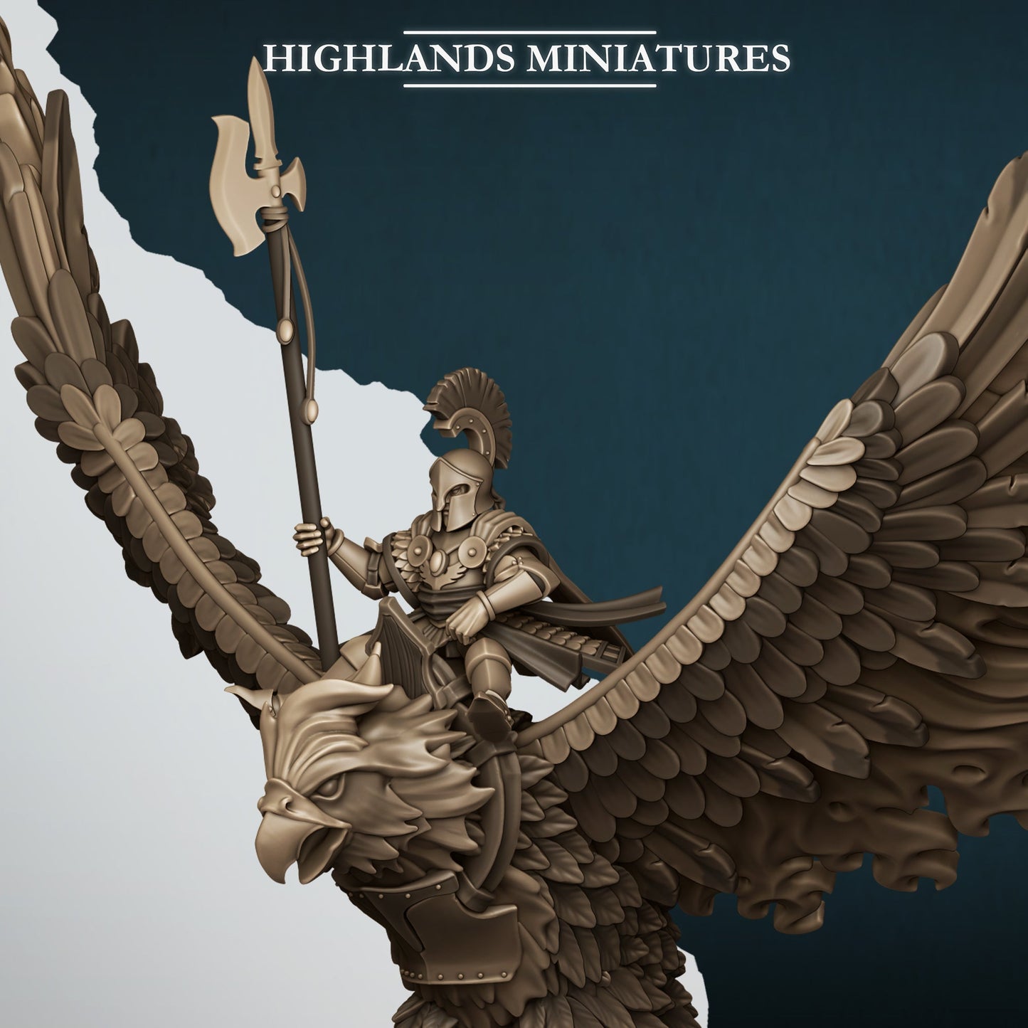 Aegean Lord on Fire Phoenix, Highlands Miniatures
