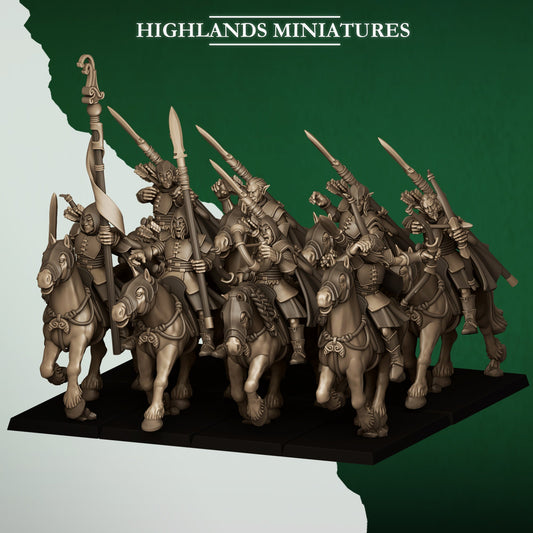 Mounted Feral Archers, Highlands Miniatures
