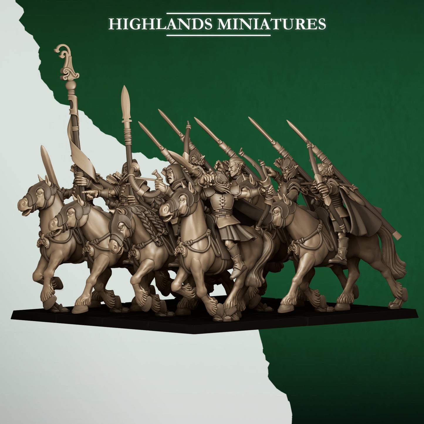 Mounted Feral Archers, Highlands Miniatures