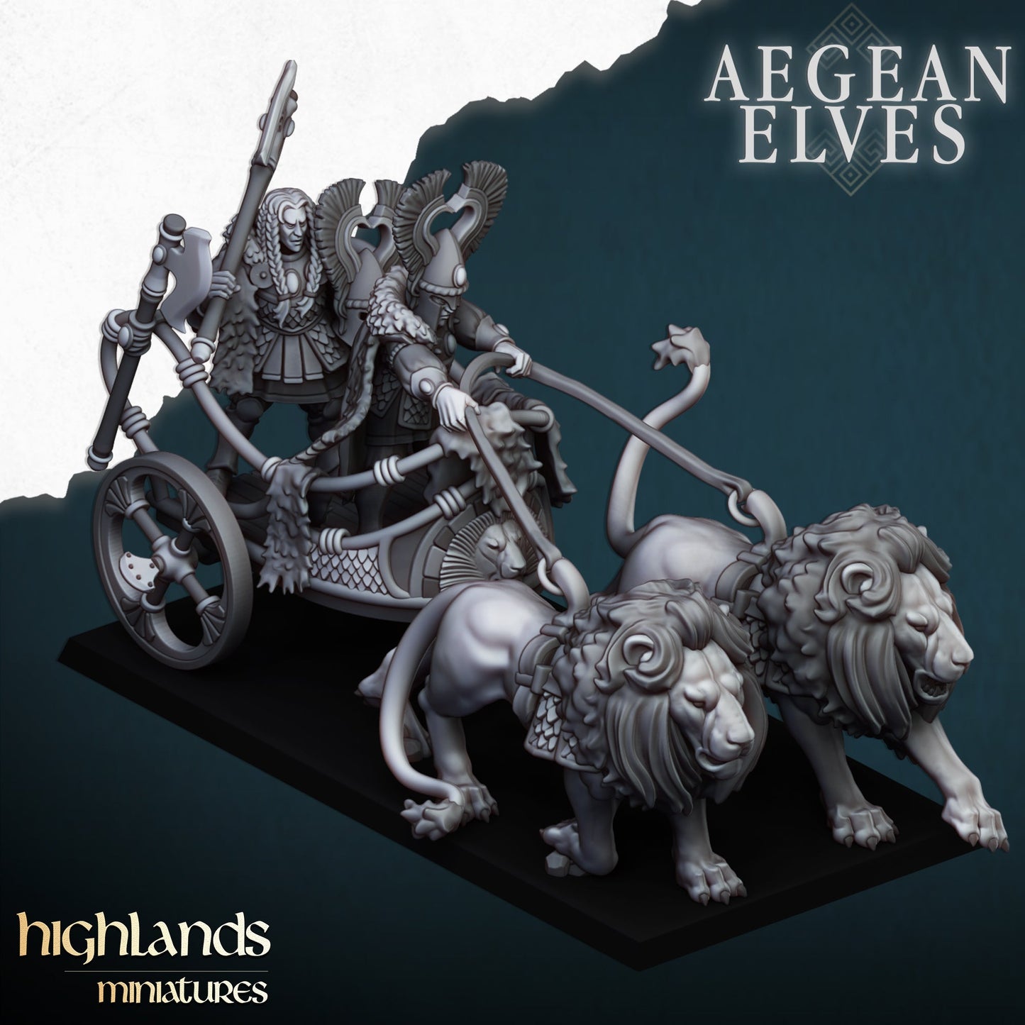 Nemean Lion Chariot, Highlands Miniatures
