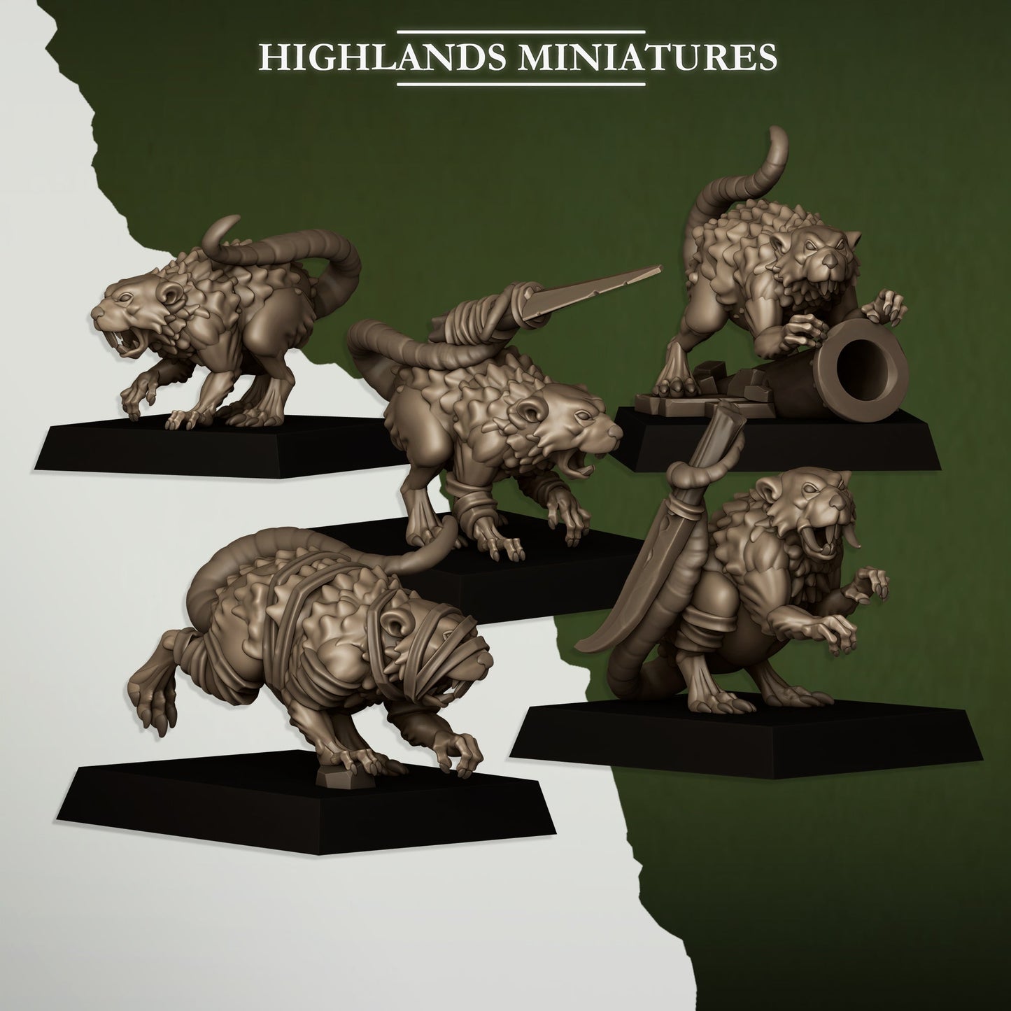 Rats and Rat masters, Highlands Miniatures