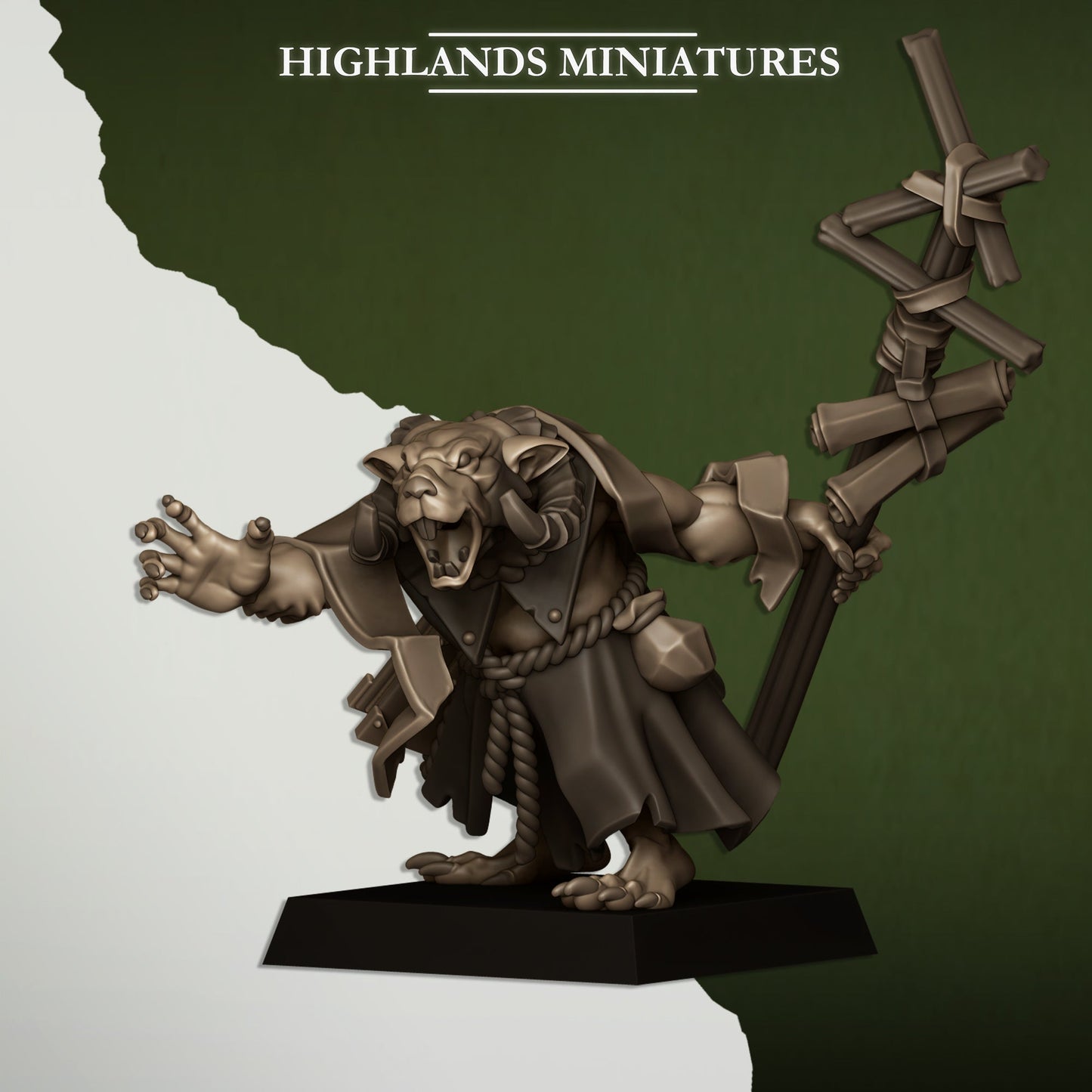 Sewer Vermin Warlock, Highlands Miniatures