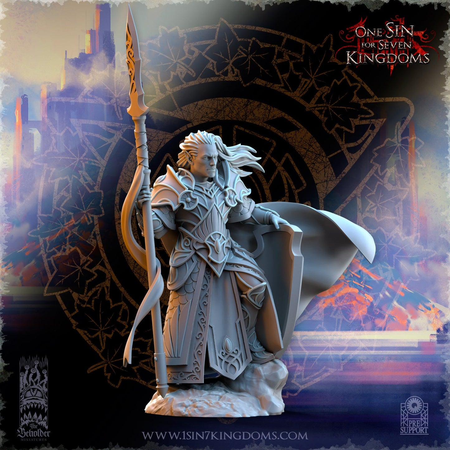 Polomhir, Silvermoor Elves Commander, The Beholder Miniatures