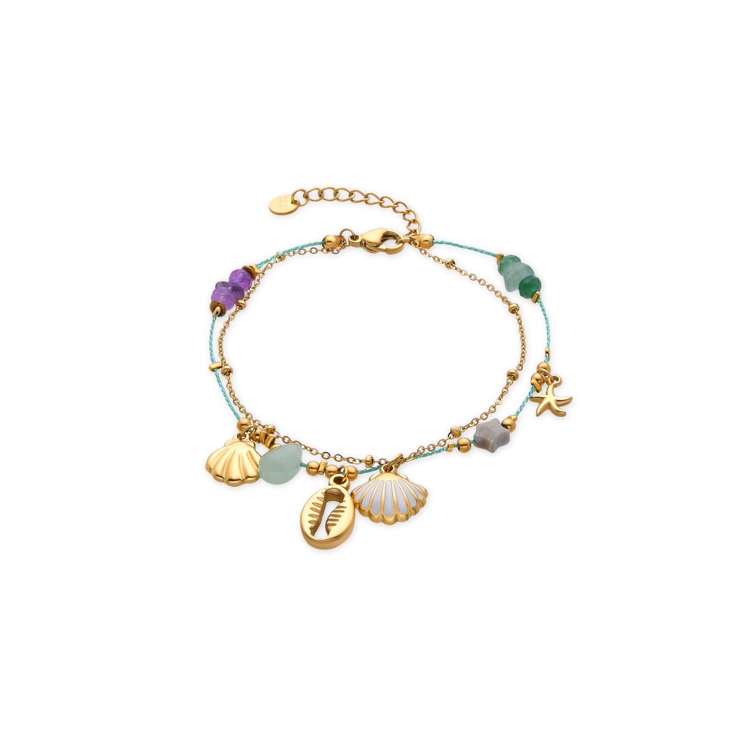 Pulsera con Cristal Multicolor acabado oro 18k - Kerad