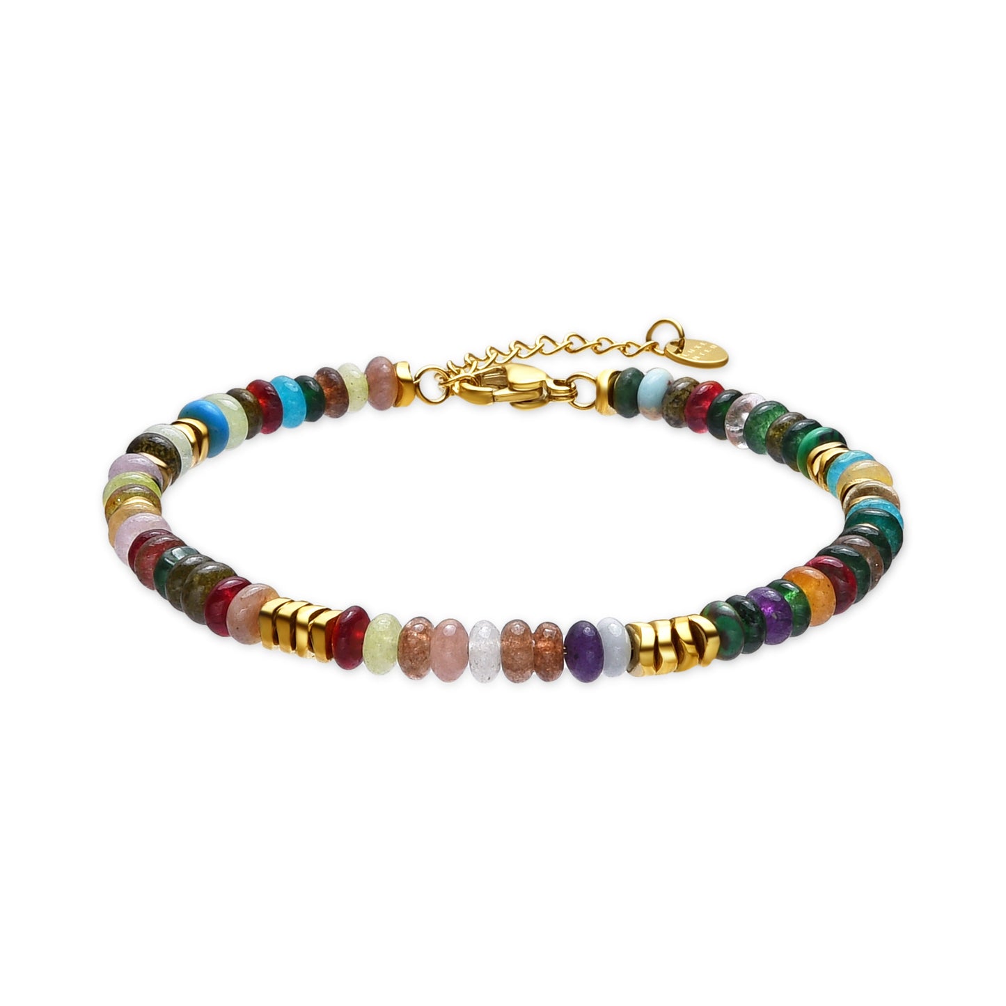 Pulsera con Cristal Multicolor acabado oro 18k - Issne